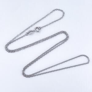 Vintage Sterling Silver 925 Cable Chain Necklace 18”
